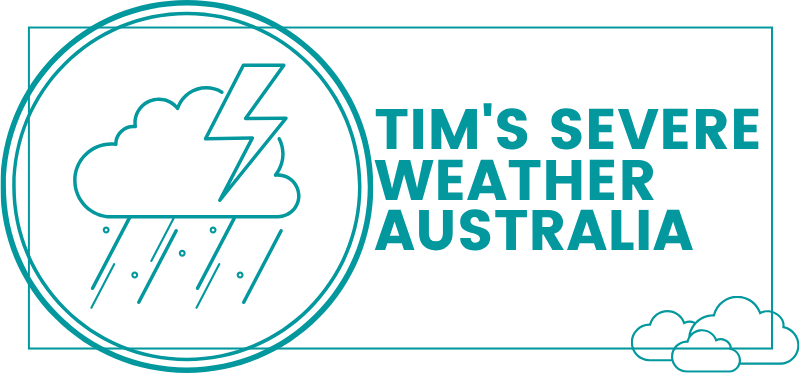 Tim's Severe Weather Australia Tim's Severe Weather Australia - Storm cloud with lightning bolt logo